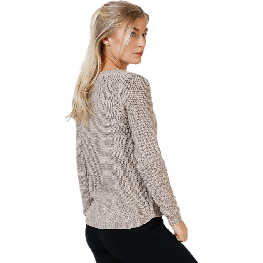 Geena Xo L/S Pullover Knt Grey