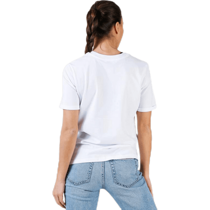 Ria Ss Fold Up Solid Tee White