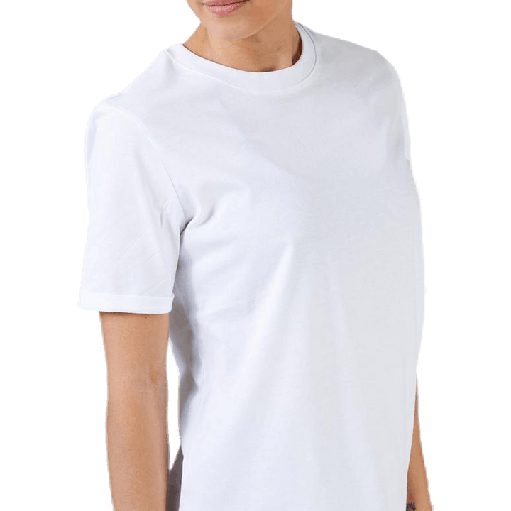 Ria Ss Fold Up Solid Tee White