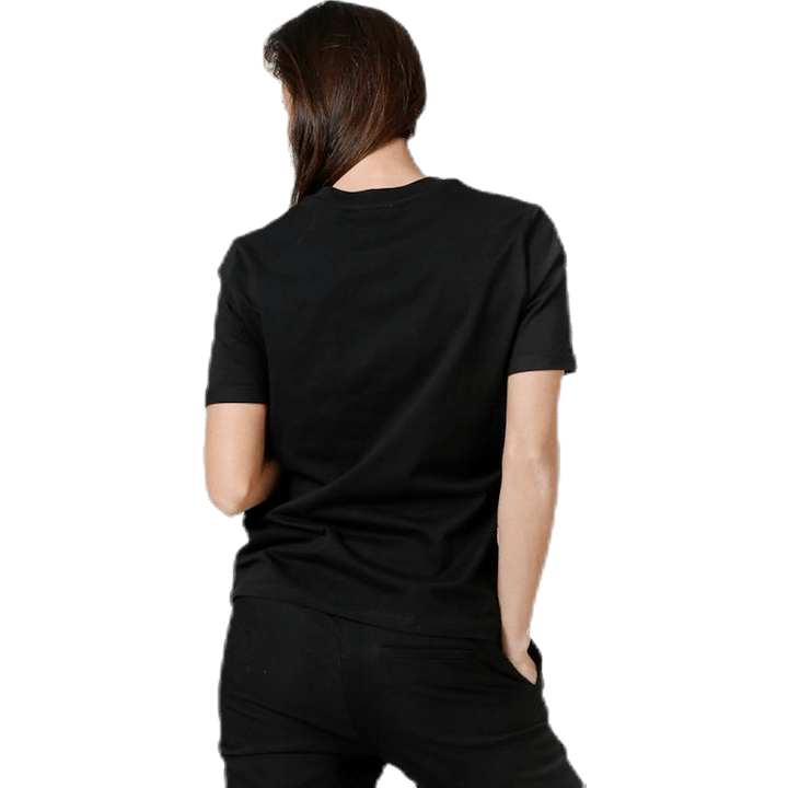 Ria Ss Fold Up Solid Tee Black