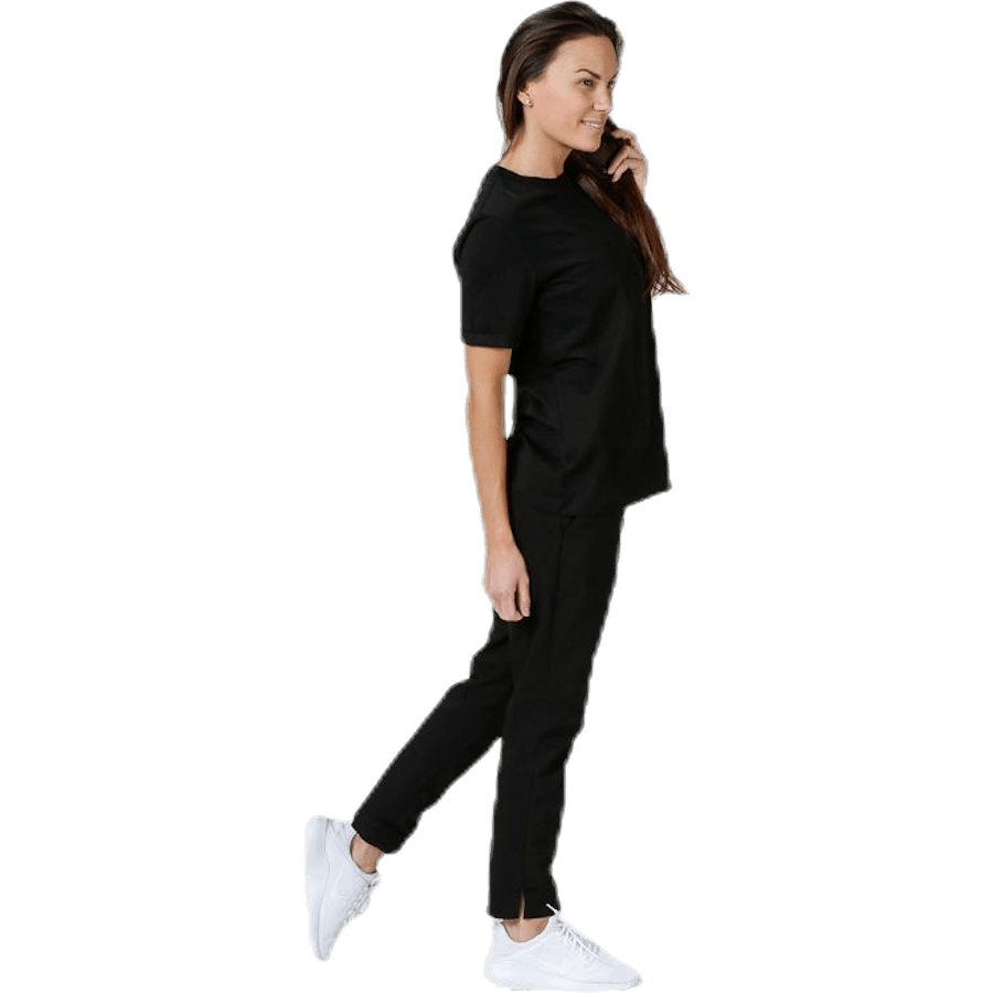 Ria Ss Fold Up Solid Tee Black