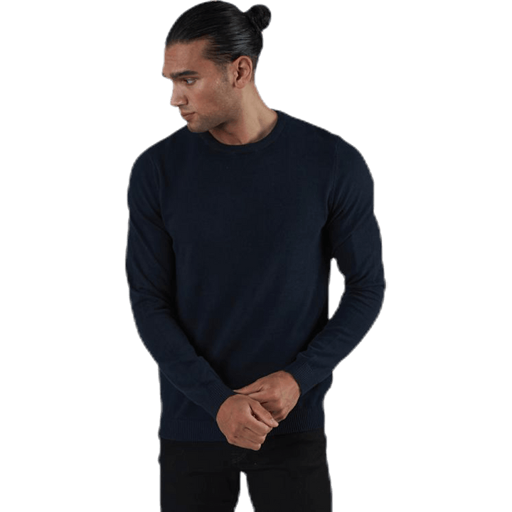 Maglia girocollo Basic Blu