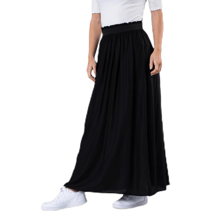Venedig Paperbag Long Skirt Wvn Black