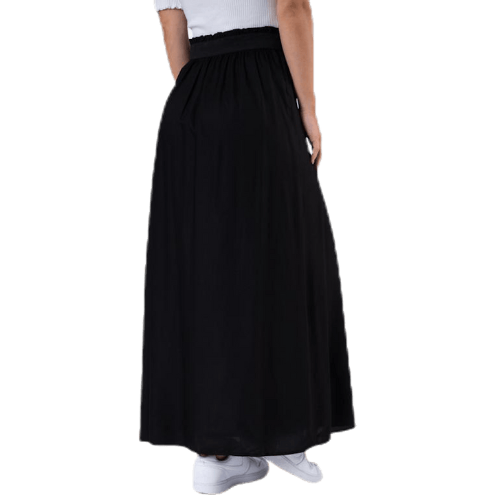 Venedig Paperbag Long Skirt Wvn Black