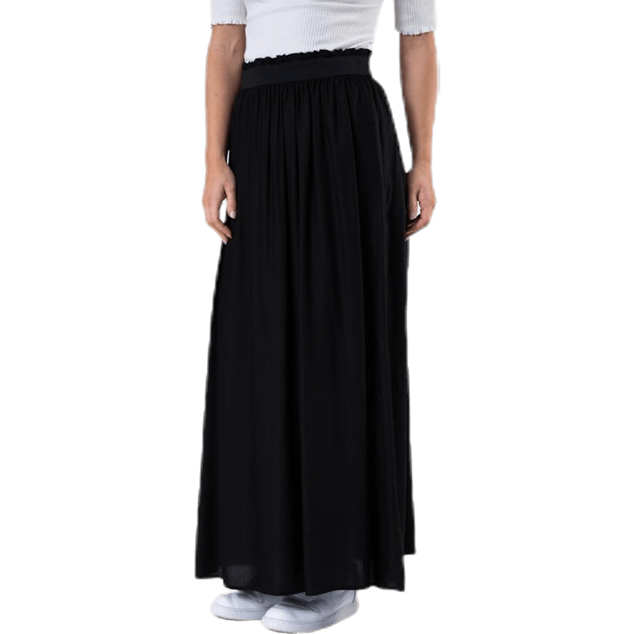 Venedig Paperbag Long Skirt Wvn Black