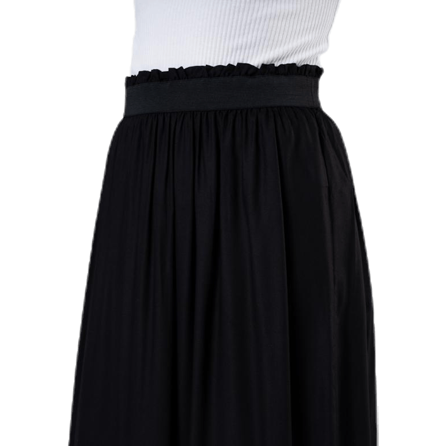 Venedig Paperbag Long Skirt Wvn Black