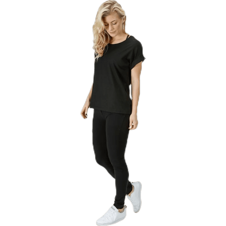 Haut col rond Aunt S/S pour enfant, noir