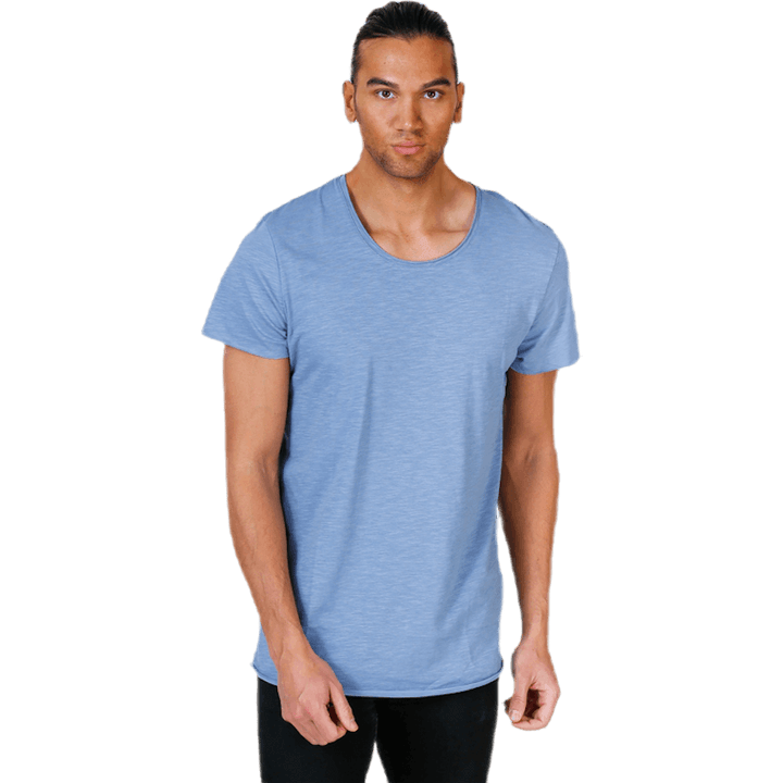 Bas Tee Ss U-Neck Blue