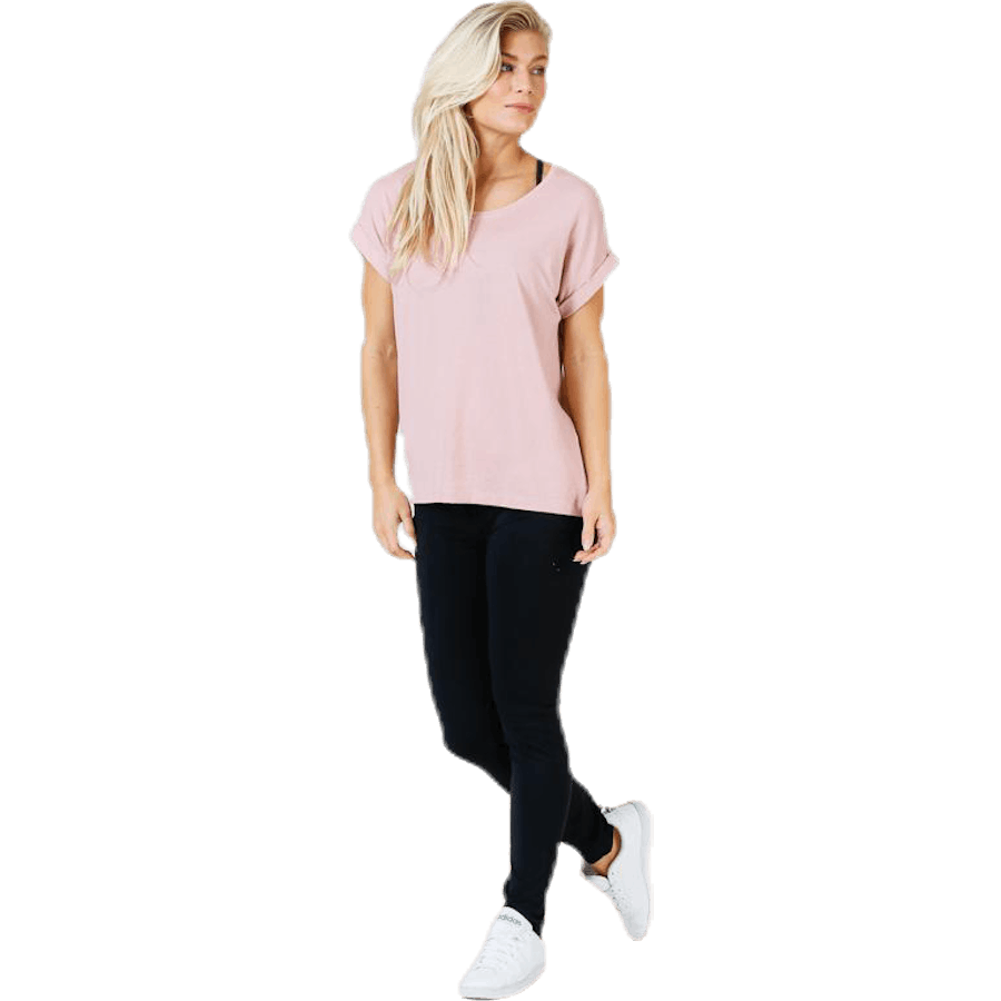 Moster S/S O-Neck Top Jrs Pink