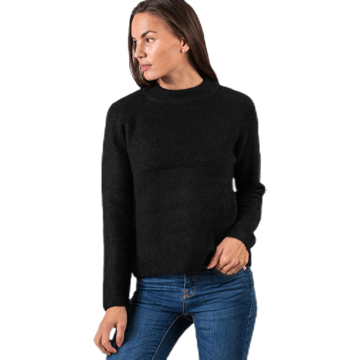 Ellen Ls O-Neck Knit Black