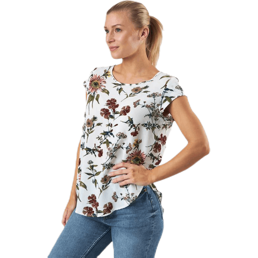 Vic Ss Aop Top Wvn White