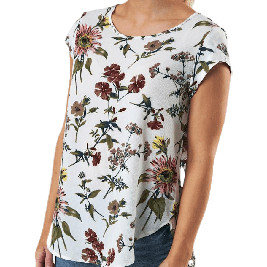 Vic Ss Aop Top Wvn White