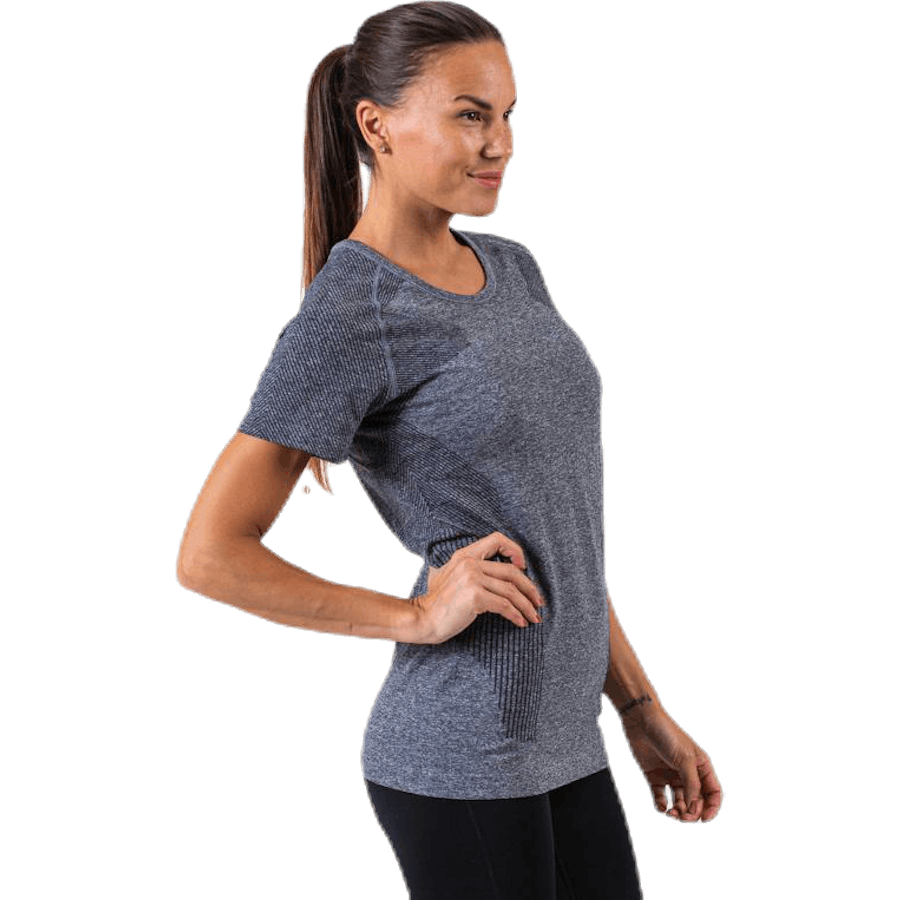 Vanilla Melange Seamless S/S Tee Black