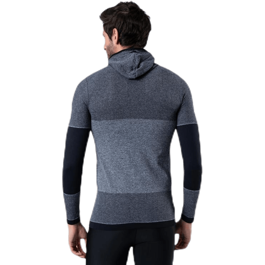Kerto Melange Seamless Midlayer w/hood Black