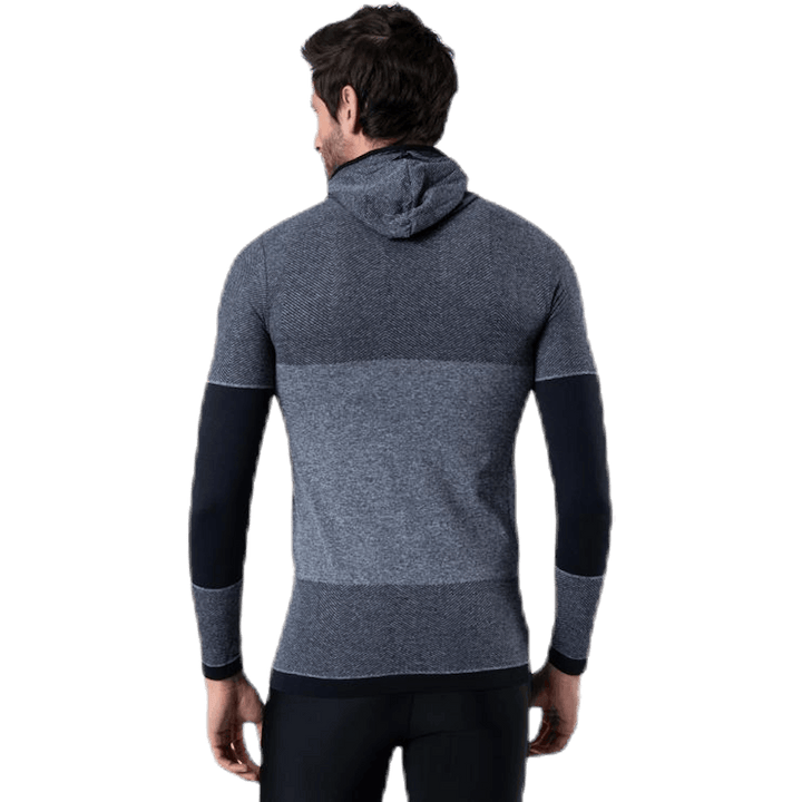 Kerto Melange Seamless Midlayer w/hood Black