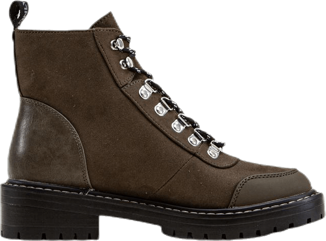 Bottines d'hiver à lacets audacieuses marron