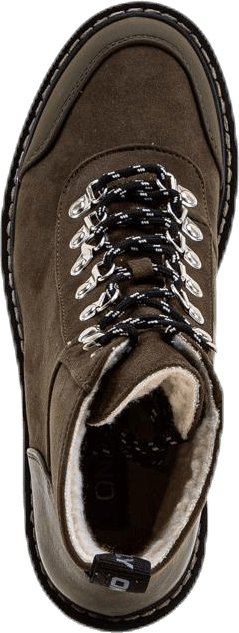 Bottines d'hiver à lacets audacieuses marron