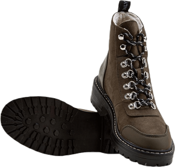 Bottines d'hiver à lacets audacieuses marron