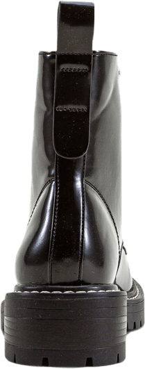 Bottines vernies à lacets audacieuses noires