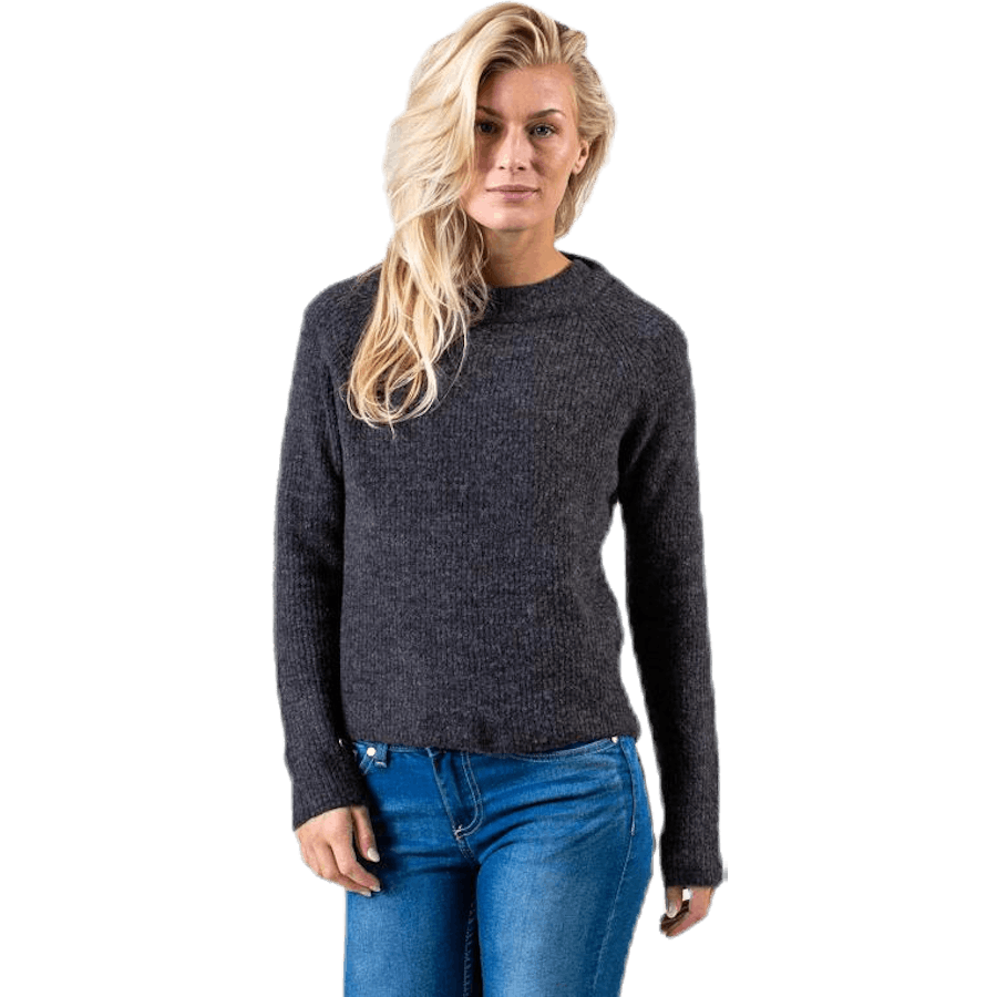 Ellen Ls O-Neck Knit Grey