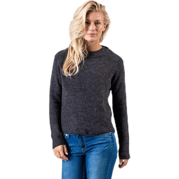 Ellen Ls O-Neck Knit Grey