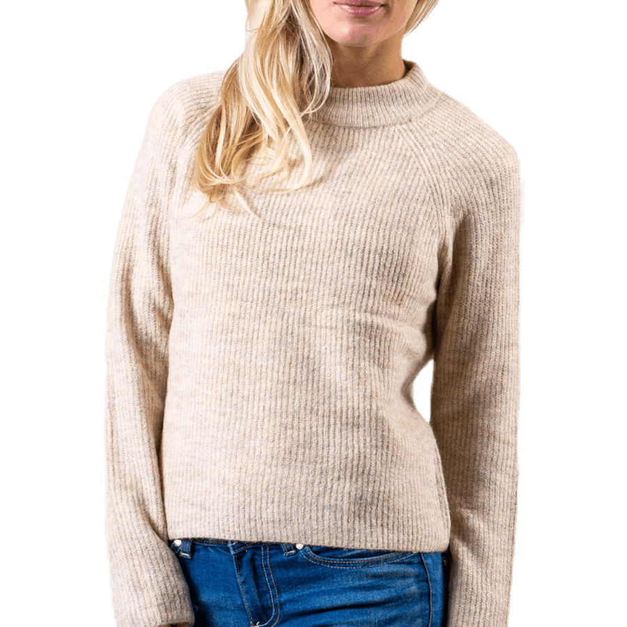 Ellen Ls O-Neck Knit White