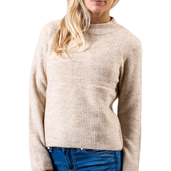Ellen Ls O-Neck Knit White