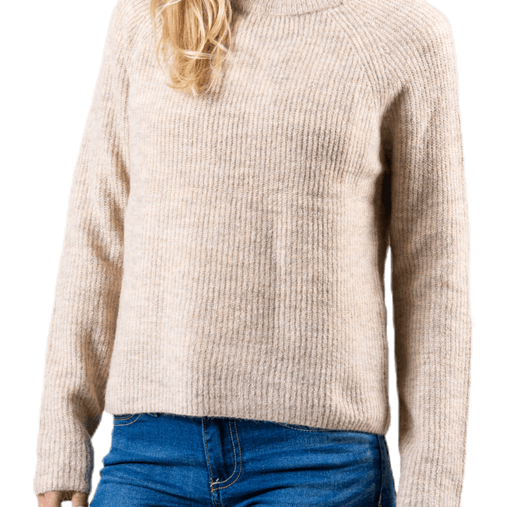 Ellen Ls O-Neck Knit White