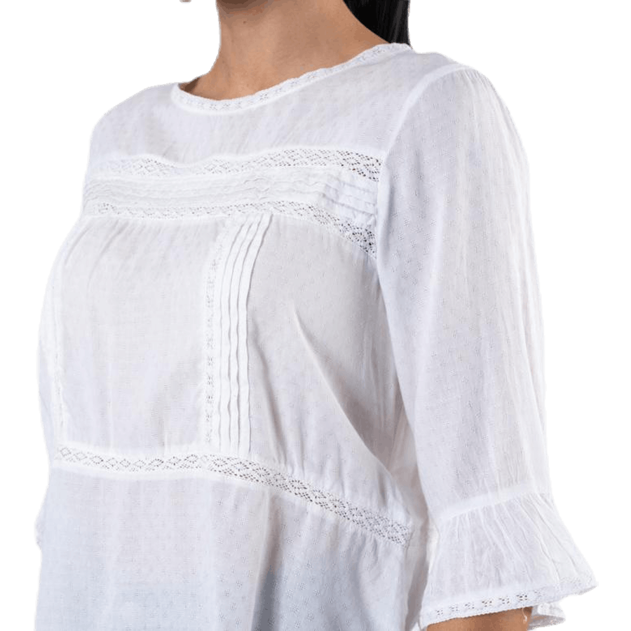 Anemone 3/4 blúzka s volánmi biela