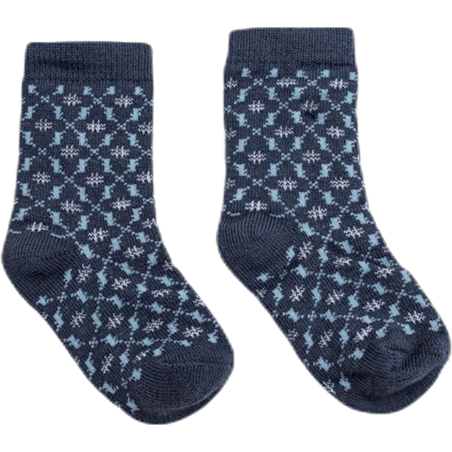 4-Pack Infant Wool Socks Blue