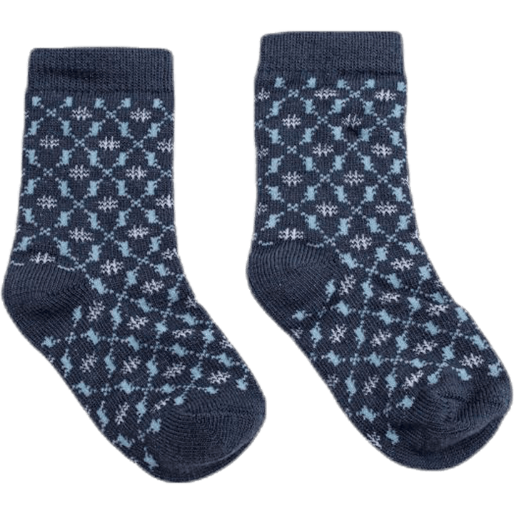 4-Pack Infant Wool Socks Blue