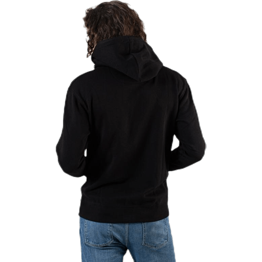 Soft Sweat Zip Hood Black