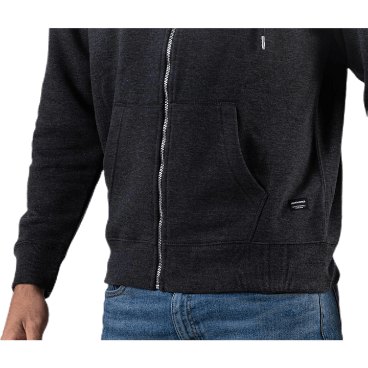 Soft Sweat Zip Hood Grey