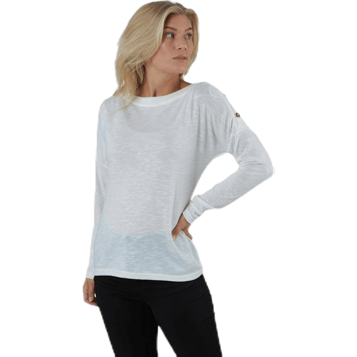 Nollie Ls O-Neck Top White