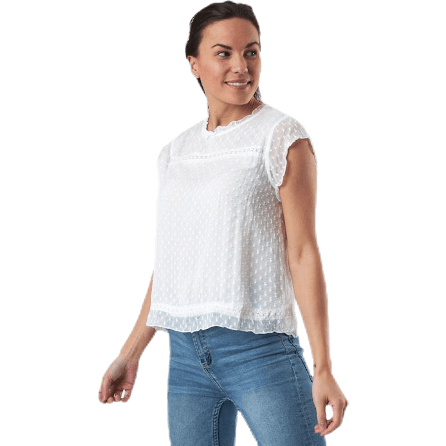 Flora Capsl Top Wvn Weiß