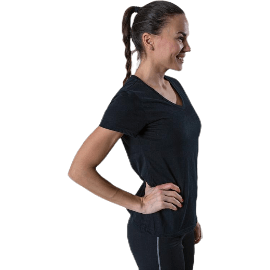 Performance Athl V-Neck Ss Tee Black
