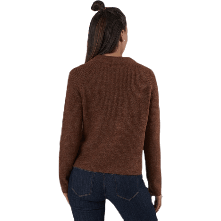Ellen Ls O-Neck Knit Brown
