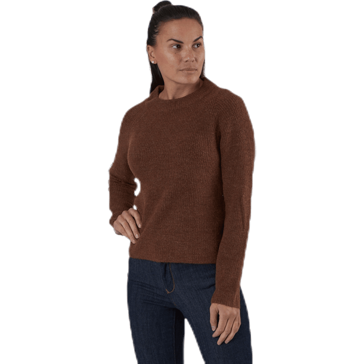 Ellen Ls O-Neck Knit Brown