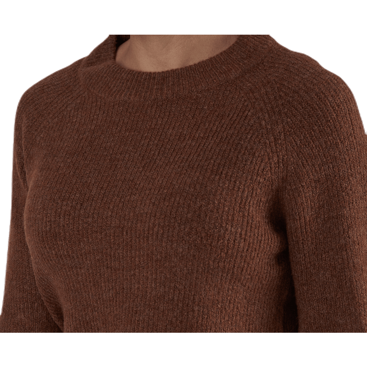 Ellen Ls O-Neck Knit Brown