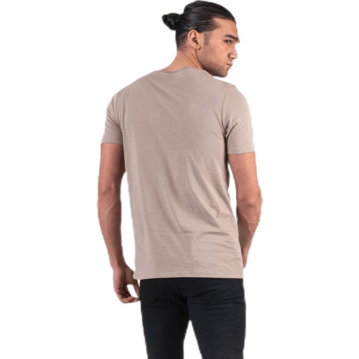 Organic Basic Tee Ss O-Neck Beige