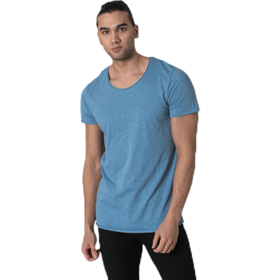 Bas Tee Ss U-Neck Blue