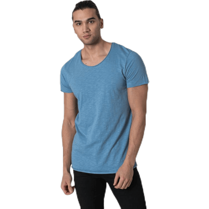 Bas Tee Ss U-Neck Blue