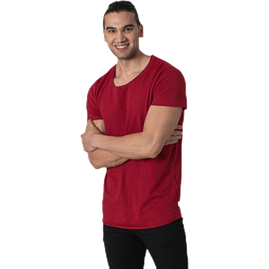 Bas Tee Ss U-Neck Red