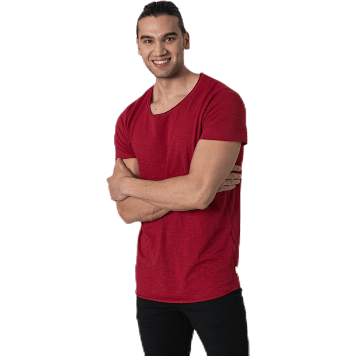 Bas Tee Ss U-Neck Red