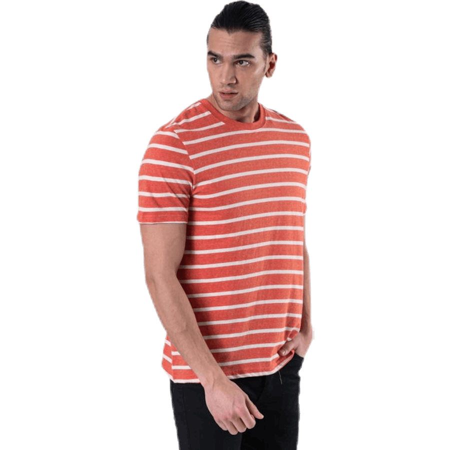 Striped Tee Ss Crew Neck Red