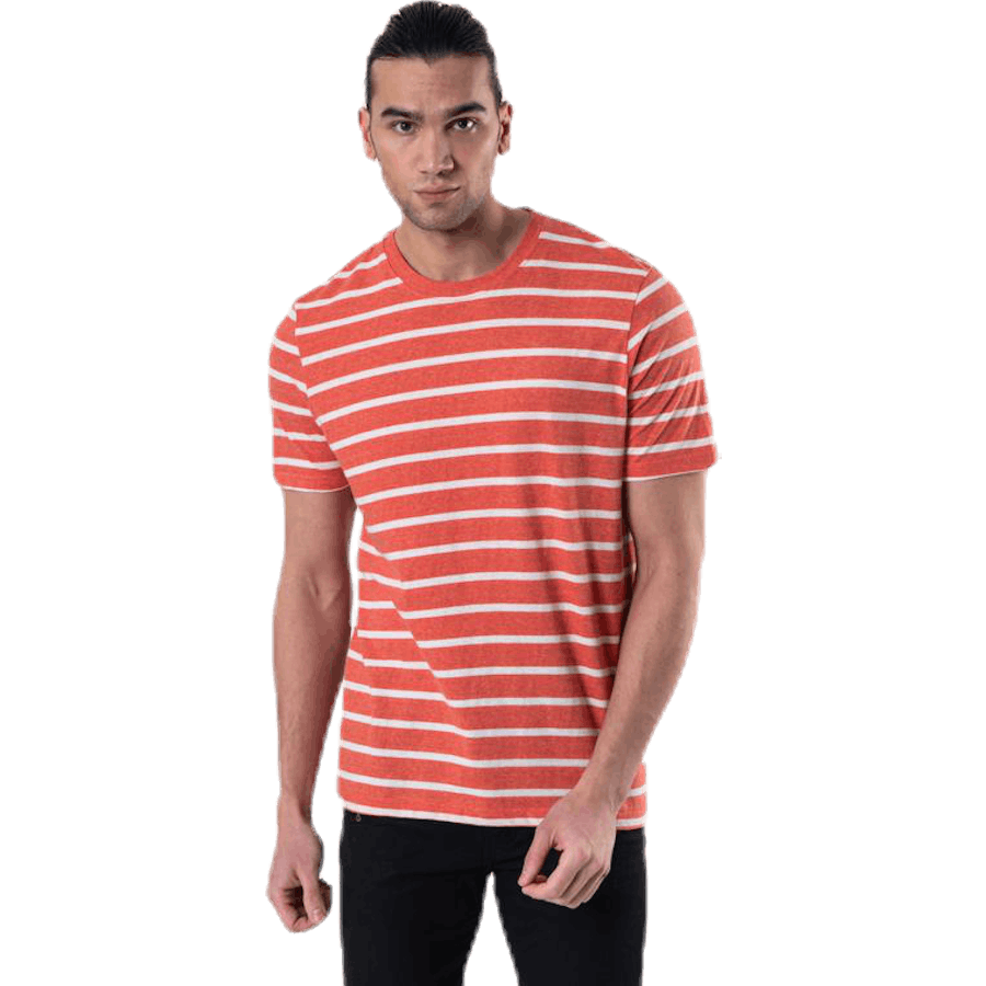 Striped Tee Ss Crew Neck Red