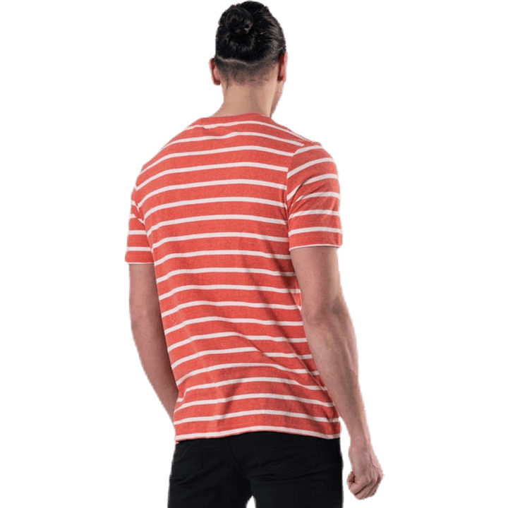 Striped Tee Ss Crew Neck Red