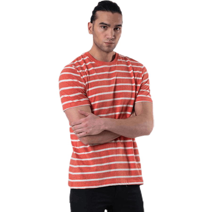 Striped Tee Ss Crew Neck Red