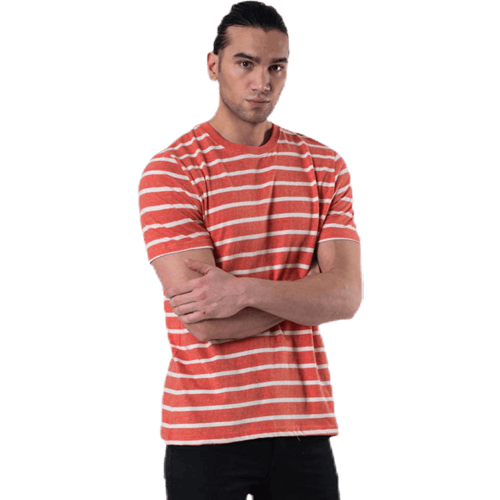 Striped Tee Ss Crew Neck Red