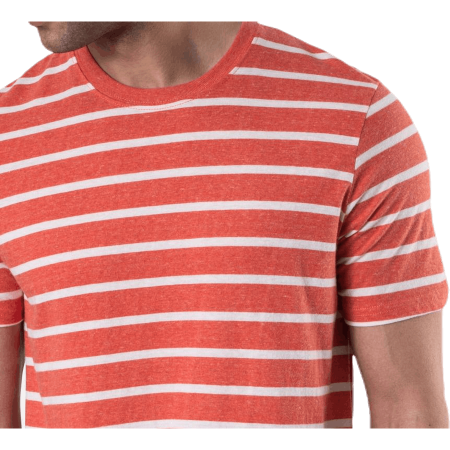 Striped Tee Ss Crew Neck Red